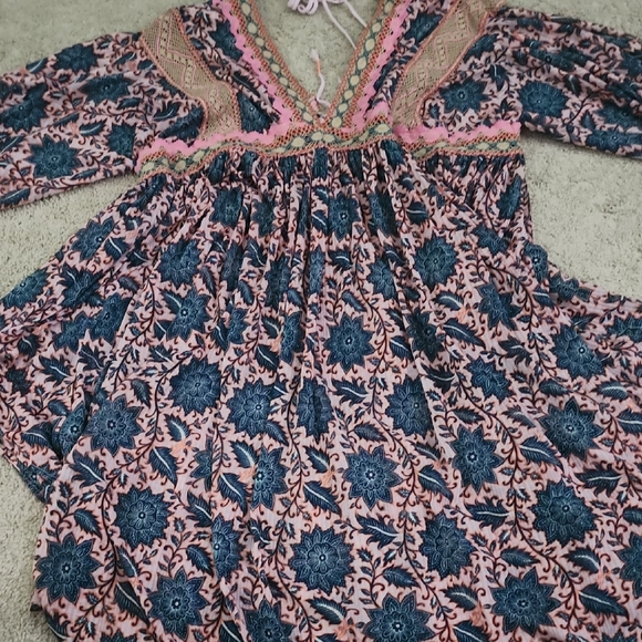 Free People Blue and Pink Floral Dress - Picture 2 of 2